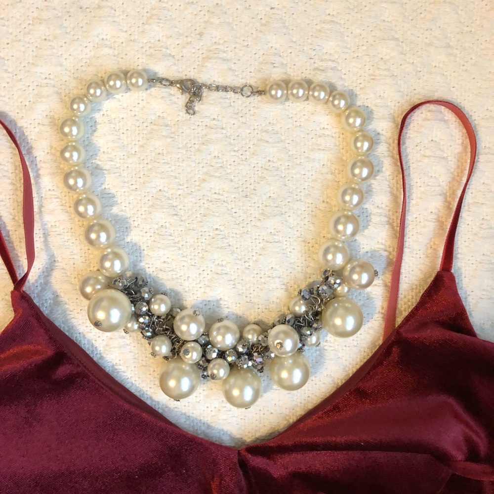 Pearl and beaded bauble necklace